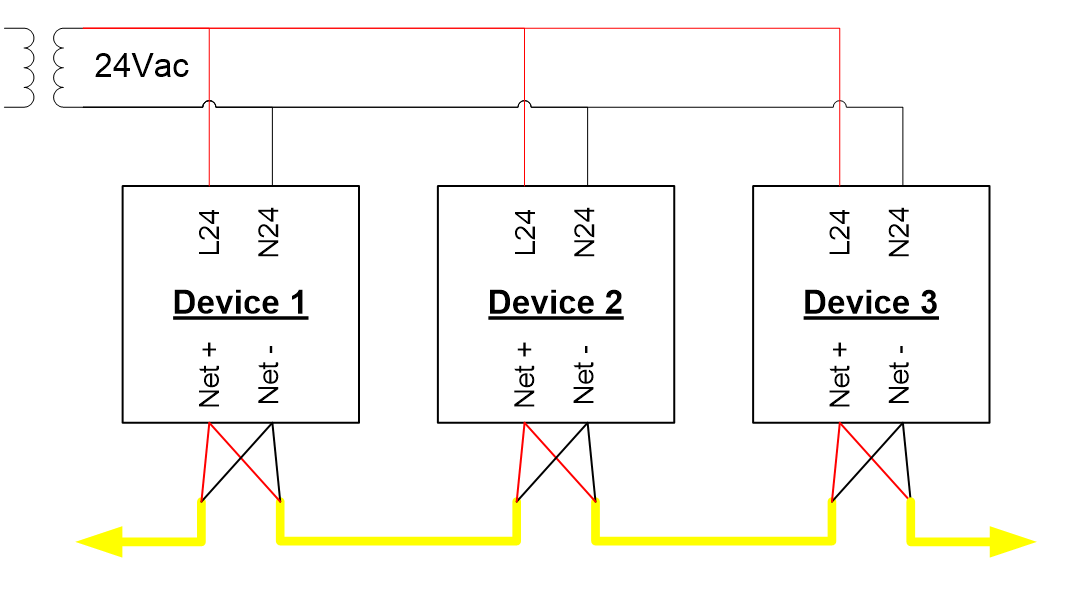 RS-485 with a common supply