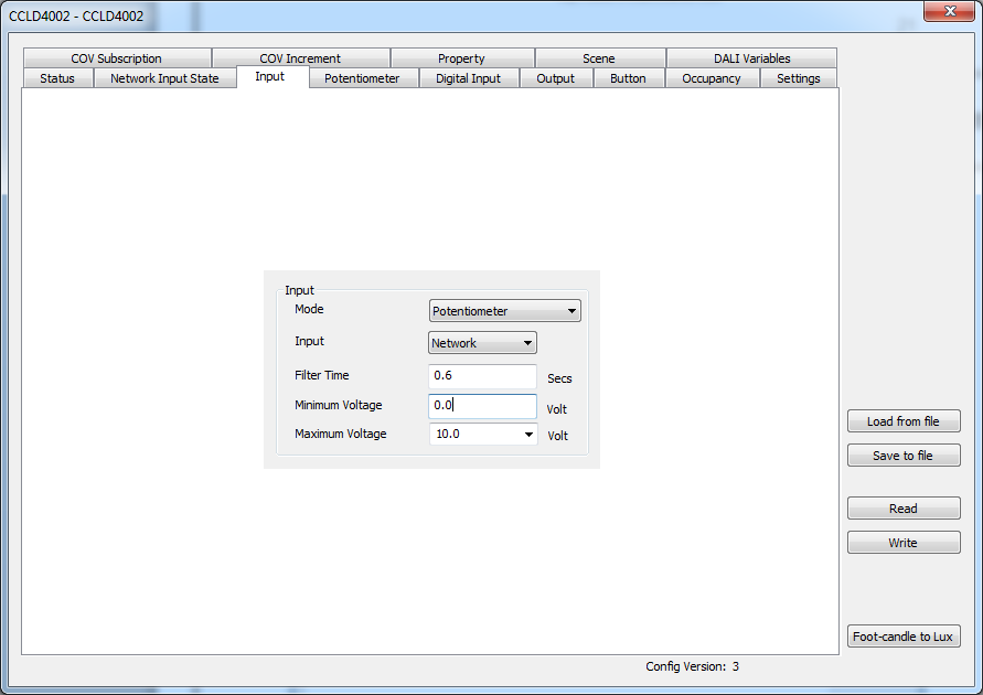 Input window