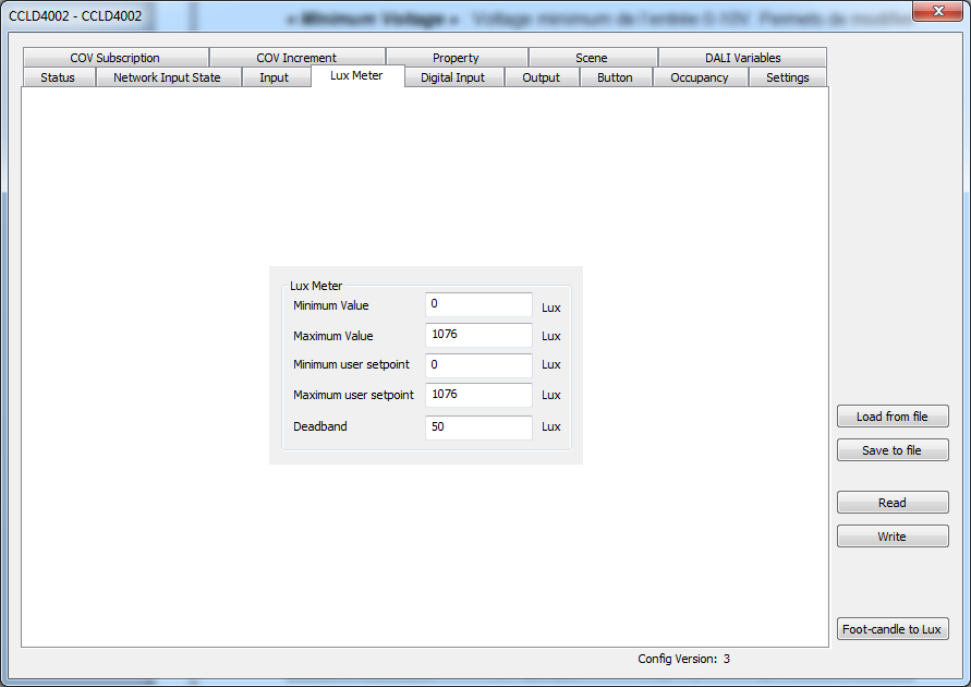 Lux Meter window