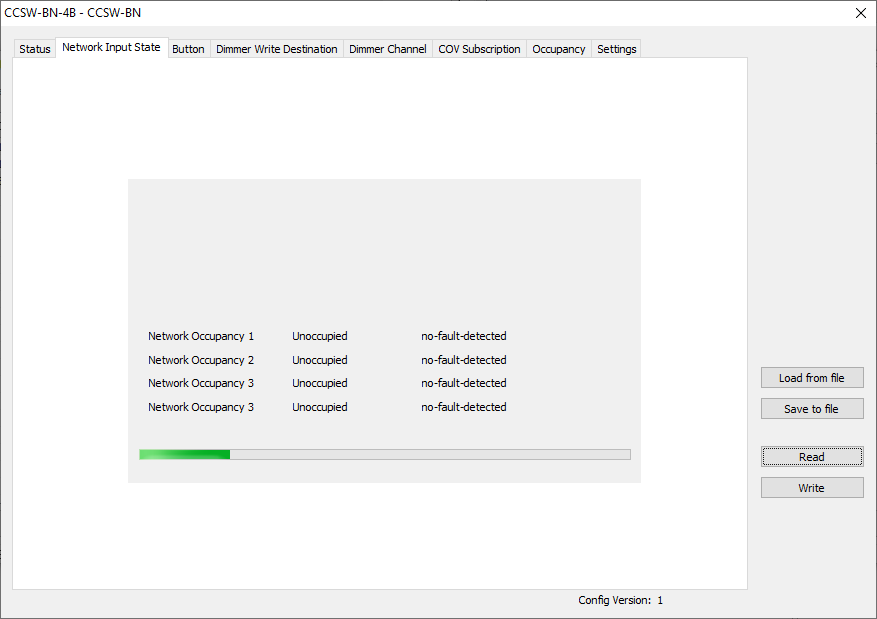 BACnet Browser Network Input State window