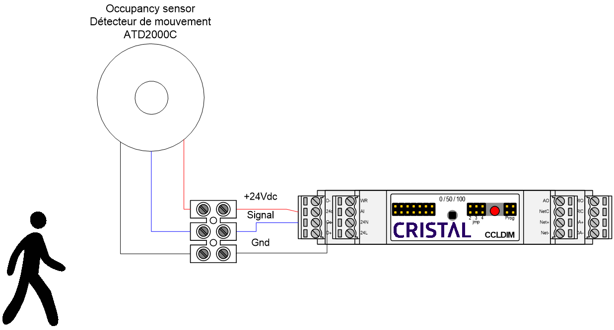 Wiring with an occupancy sensor